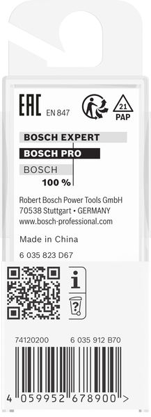 BOSCH PRO Bündigfräser, untenliegendes Führungskugellager, Ø 1/2" x L 1", Schaft 1/4" BOSCH PRO Bündigfräser, untenliegendes Führungskugellager, Ø 1/2" x L 1", Schaft 1/4"