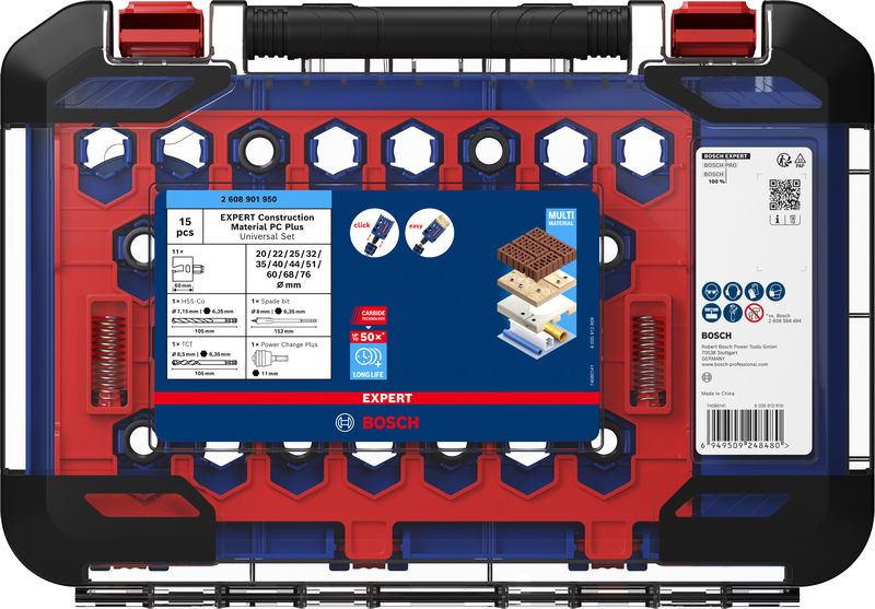 BOSCH EXPERT Construction Material Power Change Plus-Lochsägen-Set, 15-tlg. BOSCH EXPERT Construction Material Power Change Plus-Lochsägen-Set, 15-tlg.