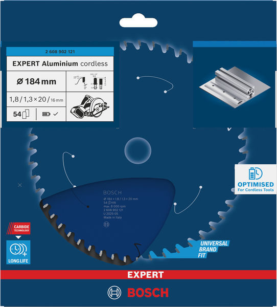 BOSCH EXPERT Aluminium Kreissägeblatt, 184x20 mm, Z54