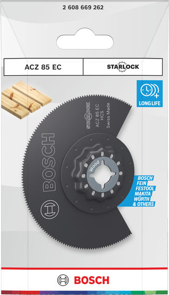 BOSCH ACZ 85 EC Holz Segmentsägeblatt, Starlock, 85 mm BOSCH ACZ 85 EC Holz Segmentsägeblatt, Starlock, 85 mm