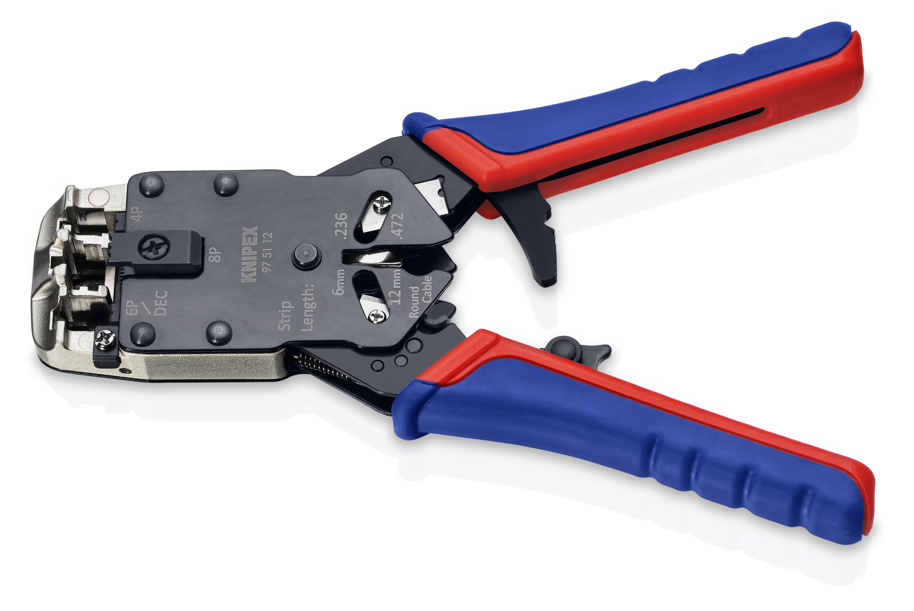 KNIPEX KNIPEX 97 51 12 SB Crimpzange für Westernstecker 200 mm brüniert mit Mehrkomponenten-Hüllen KNIPEX KNIPEX 97 51 12 SB Crimpzange für Westernstecker 200 mm brüniert mit Mehrkomponenten-Hüllen