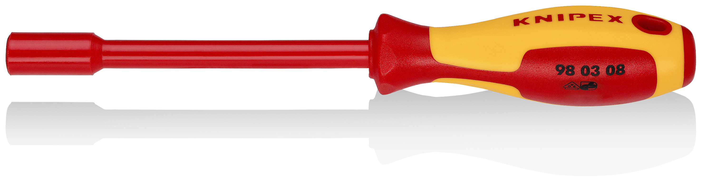 KNIPEX KNIPEX 98 03 08 Steckschlüssel mit Schraubendreher-Griff 237 mm brüniert isoliert mit Mehrkomponenten-Hüllen, VDE-geprüft KNIPEX KNIPEX 98 03 08 Steckschlüssel mit Schraubendreher-Griff 237 mm brüniert isoliert mit Mehrkomponenten-Hüllen, VDE-geprüft