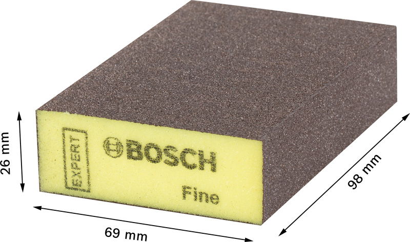 BOSCH EXPERT S471 Standard Schleifblock, 69x97x26mm, fein BOSCH EXPERT S471 Standard Schleifblock, 69x97x26mm, fein