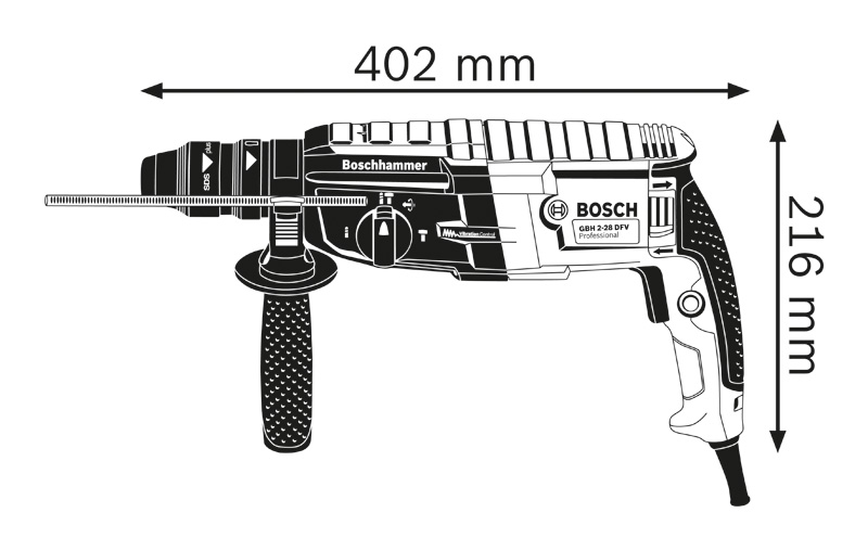 BOSCH Bohrhammer mit SDS plus GBH 2-28 F, L-BOXX
