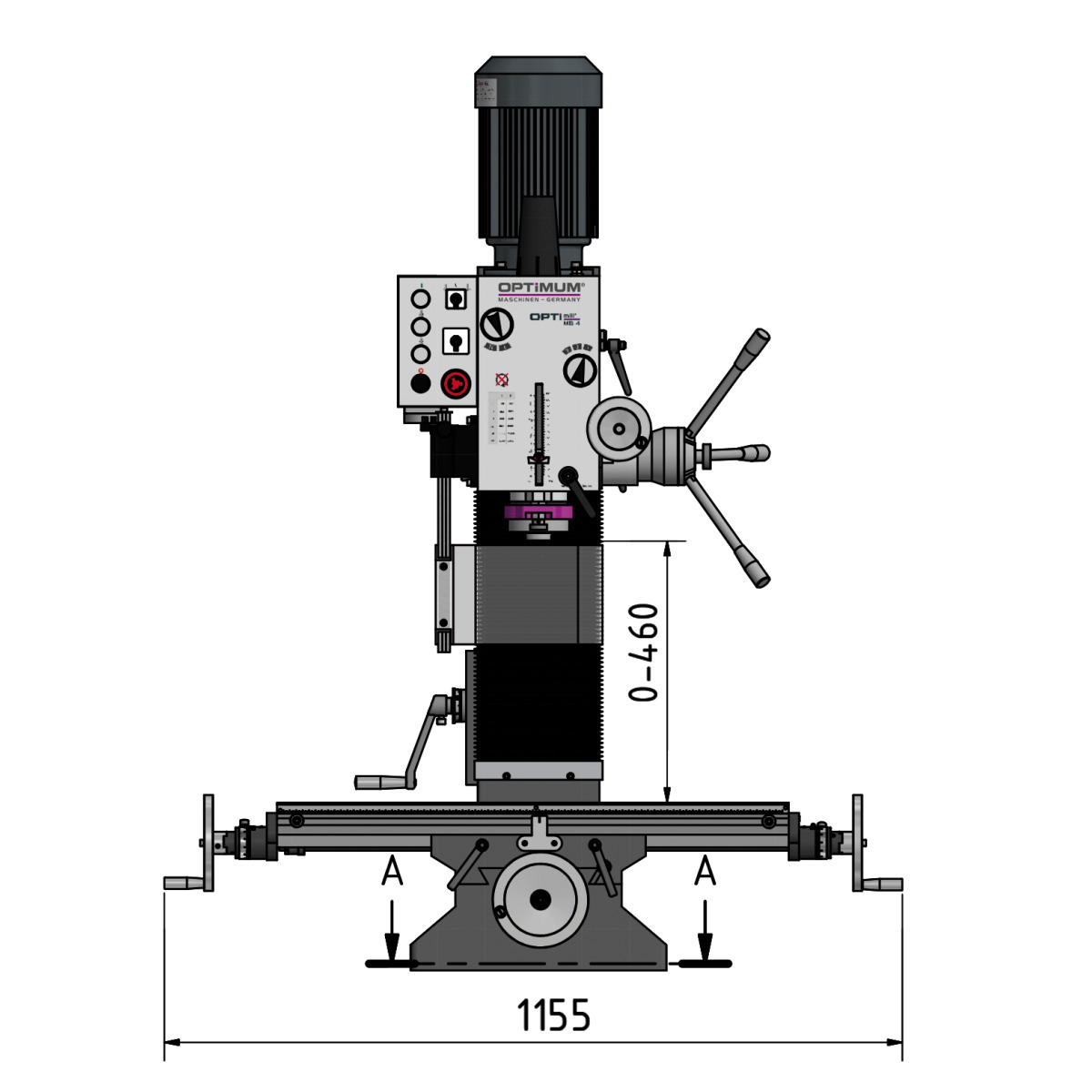 STÜRMER Präzisions-Bohr-Fräsmaschine Optimum OPTImill MB 4D STÜRMER Präzisions-Bohr-Fräsmaschine Optimum OPTImill MB 4D