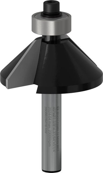 BOSCH PRO Fasefräser, 45°, Schaft 1/4" BOSCH PRO Fasefräser, 45°, Schaft 1/4"