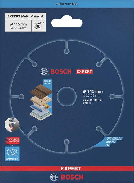 BOSCH EXPERT Multi Material Carbide-Trennscheibe, 115 x 22,23 mm