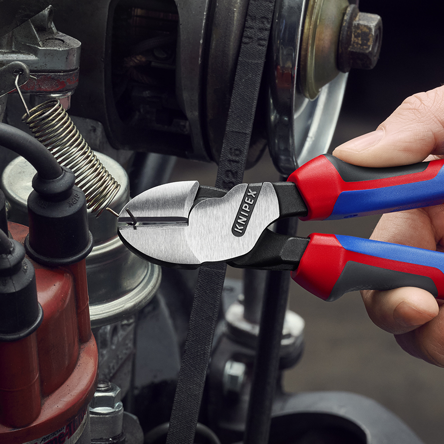 KNIPEX KNIPEX 74 02 200 SB Kraft-Seitenschneider 200 mm schwarz atramentiert mit Comfort-Griffen poliert KNIPEX KNIPEX 74 02 200 SB Kraft-Seitenschneider 200 mm schwarz atramentiert mit Comfort-Griffen poliert