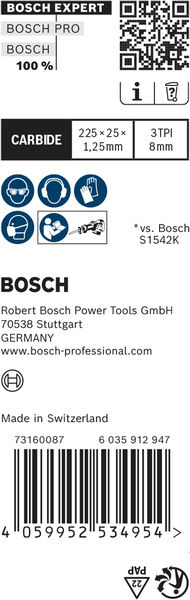 BOSCH EXPERT S1142KHM Tough Wood Säbelsägeblatt, 10-tlg.