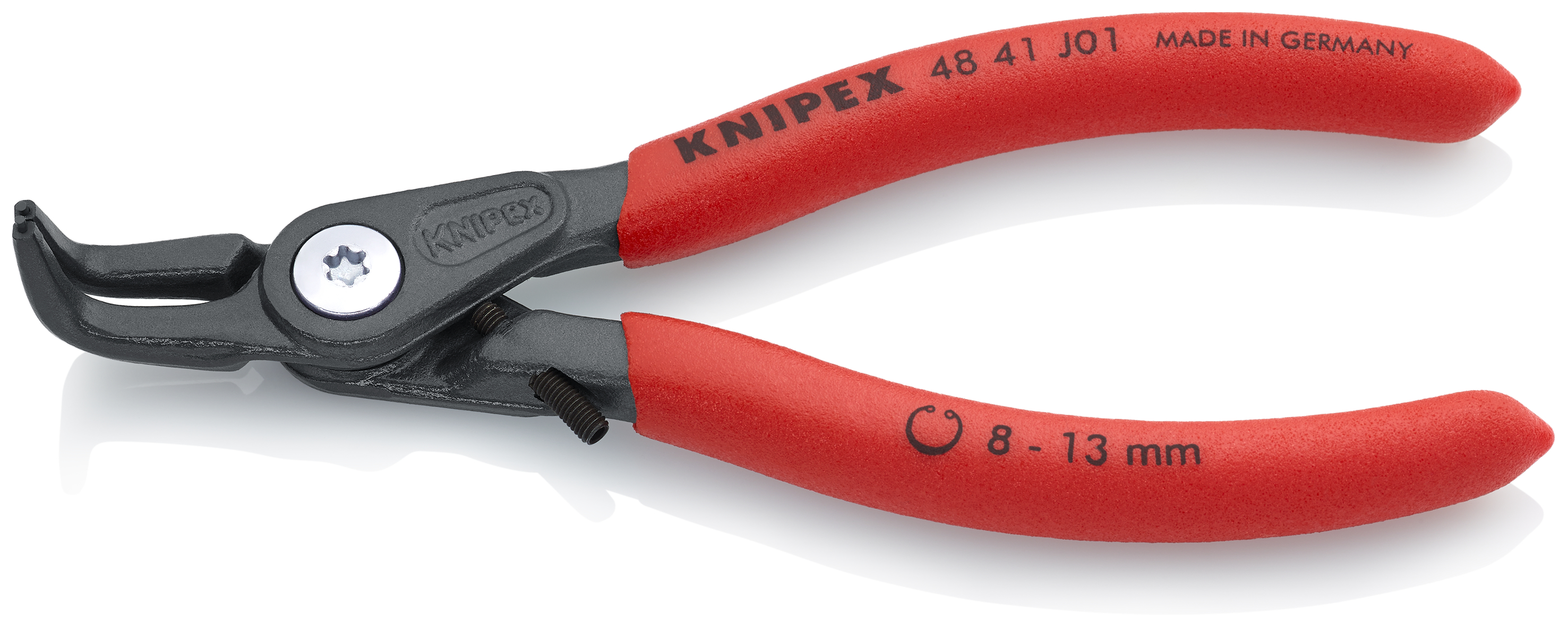 KNIPEX KNIPEX 48 41 J01 Präzisions-Sicherungsringzange für Innenringe in Bohrungen 130 mm grau atramentiert mit rutschhemmendem Kunststoff überzogen KNIPEX KNIPEX 48 41 J01 Präzisions-Sicherungsringzange für Innenringe in Bohrungen 130 mm grau atramentiert mit rutschhemmendem Kunststoff überzogen
