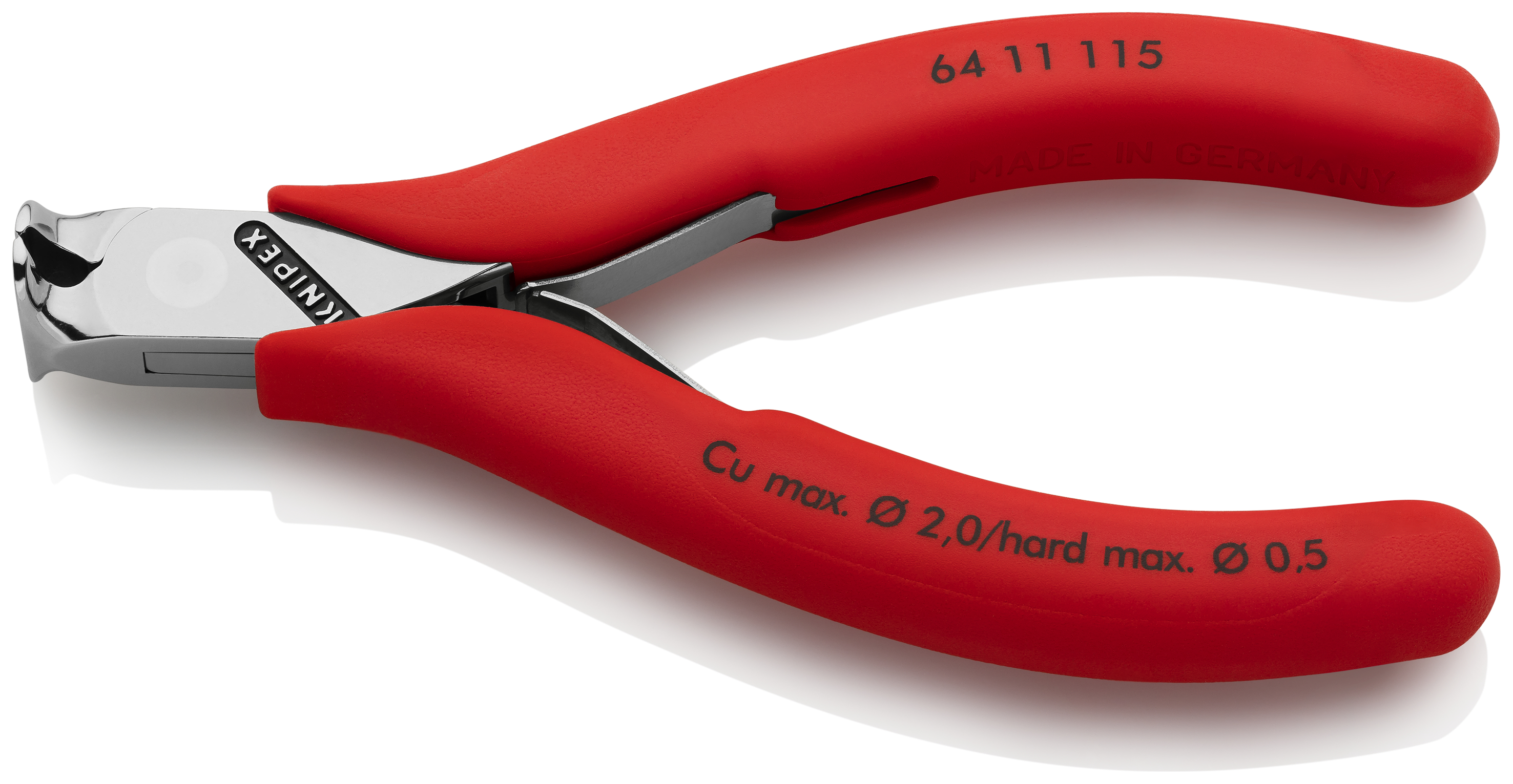 KNIPEX KNIPEX 64 11 115 Elektronik-Vornschneider 115 mm mit rutschhemmenden Kunststoff-Hüllen spiegelpoliert KNIPEX KNIPEX 64 11 115 Elektronik-Vornschneider 115 mm mit rutschhemmenden Kunststoff-Hüllen spiegelpoliert