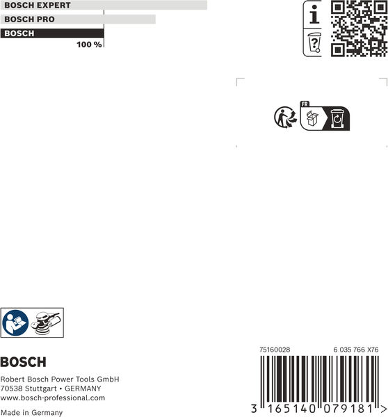 BOSCH Schleifteller, mittel, 115 mm