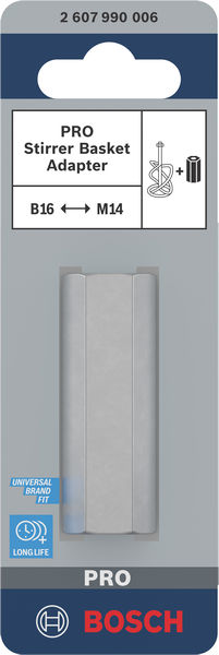 BOSCH PRO Rührkorb Adapter, M14- auf B16-Innenkonus BOSCH PRO Rührkorb Adapter, M14- auf B16-Innenkonus