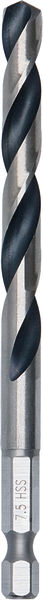 BOSCH Metal HSS Spiralbohrer, 7,5 x 69 x 109 mm, HEX 1/4“ Schaft BOSCH Metal HSS Spiralbohrer, 7,5 x 69 x 109 mm, HEX 1/4“ Schaft