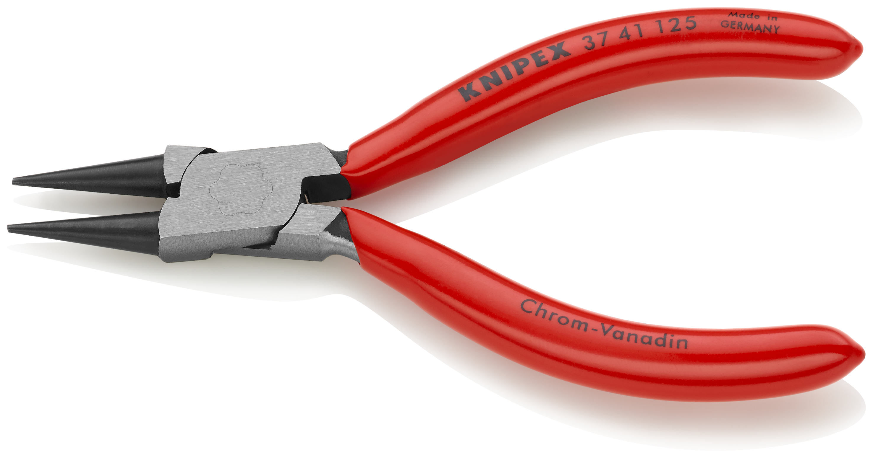 KNIPEX KNIPEX 37 41 125 Greifzange für Feinmechanik 125 mm schwarz atramentiert mit Kunststoff überzogen poliert