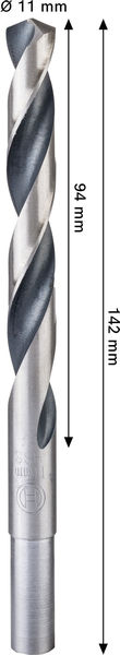 BOSCH Metal HSS Spiralbohrer, 11 x 94 x 142 mm, CYL Reduzierter Schaft BOSCH Metal HSS Spiralbohrer, 11 x 94 x 142 mm, CYL Reduzierter Schaft