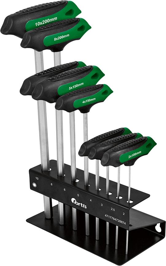 FORTIS T-Griff-Schraubendreher-Satz 7-tlg. Innensechskant 2-10mm FORTIS T-Griff-Schraubendreher-Satz 7-tlg. Innensechskant 2-10mm