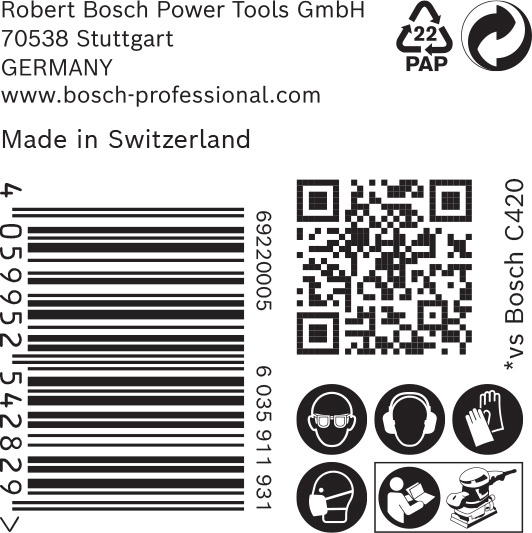 BOSCH EXPERT C470 Schleifblatt, 115x230mm, K80, 14 Löcher, 50-tlg.