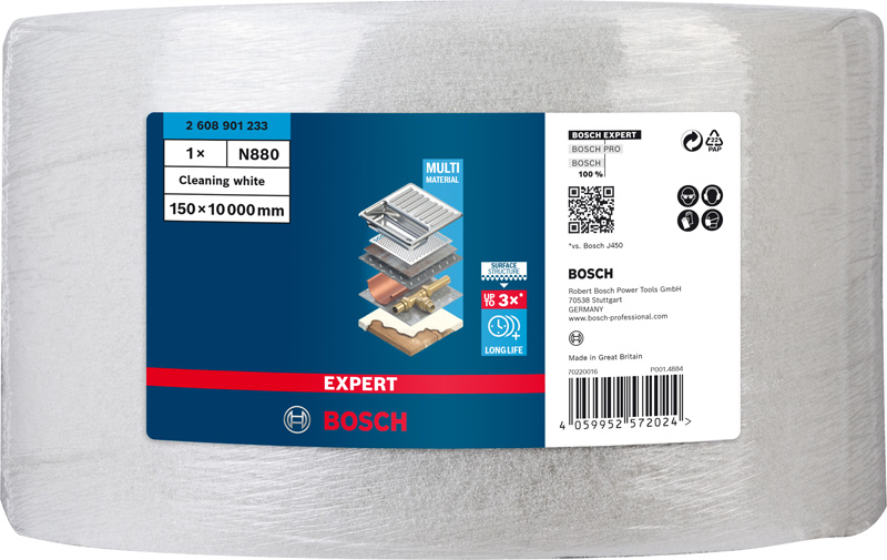 BOSCH EXPERT N880 Vliesrolle, 150x10mm, Reinigung
