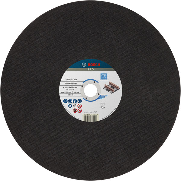 BOSCH PRO Rail Trennscheibe, 355 x 4 x 25,4 mm