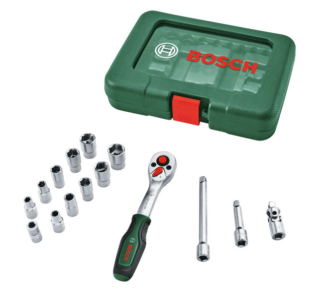 BOSCH Handwerkzeuge 1/4“-Ratschen-Set 15-tlg.