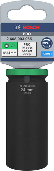 BOSCH PRO Impact Steckschlüsselsatz, 1/2", 24 mm, tief BOSCH PRO Impact Steckschlüsselsatz, 1/2", 24 mm, tief