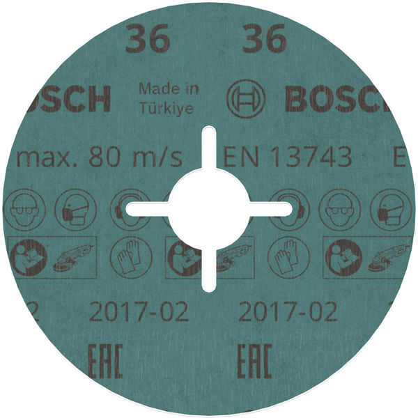 BOSCH PRO R780 Fiberscheibe, 115 mm, G36 BOSCH PRO R780 Fiberscheibe, 115 mm, G36