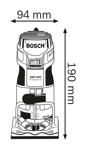 BOSCH Kantenfräse GKF-600