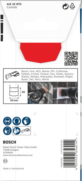 BOSCH PRO AIZ 32 RT5 Blatt für Multifunktionswerkzeuge, 2,5 x 32 mm