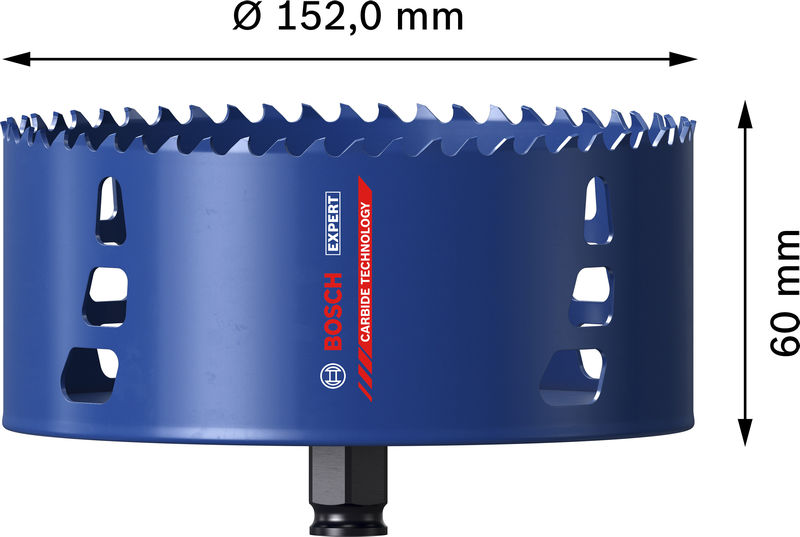 BOSCH EXPERT Multi Material Power Change Plus-Lochsäge, 152 x 60 mm BOSCH EXPERT Multi Material Power Change Plus-Lochsäge, 152 x 60 mm