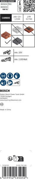 BOSCH EXPERT S1543HM Hollow Brick Säbelsägeblatt, 3-tlg. BOSCH EXPERT S1543HM Hollow Brick Säbelsägeblatt, 3-tlg.