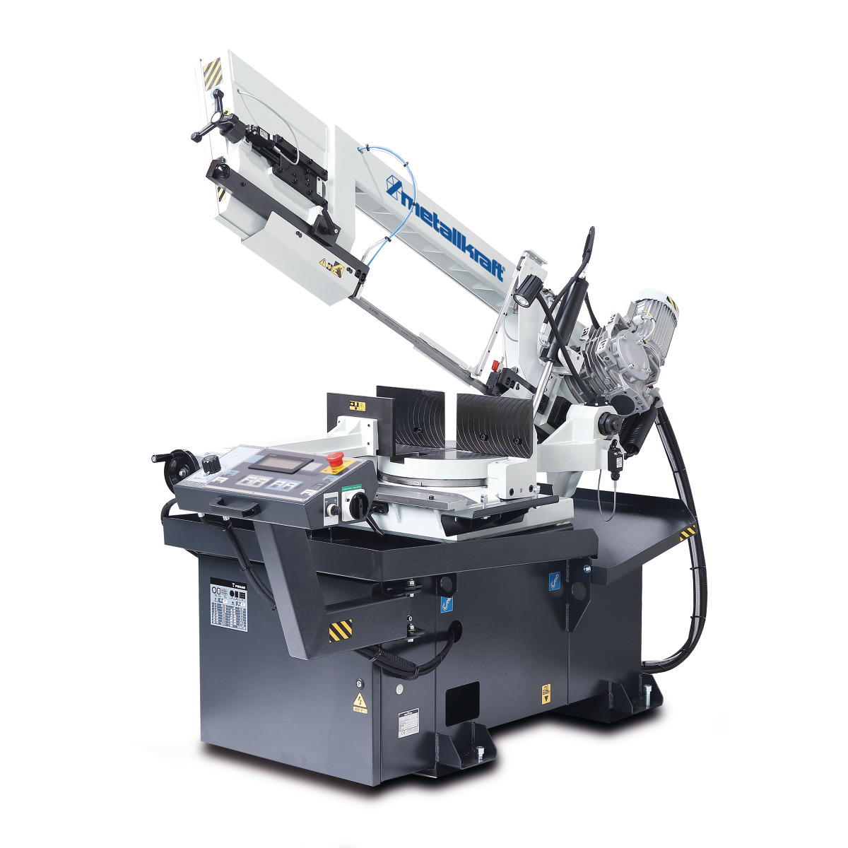 METALLKRAFT Halbautomatische Schwenkrahmen-Metallbandsäge für Gehrungungsschnitte von +60° bis -45° mit Frequenzumrichter BMBS 300 x 320 HA-DG METALLKRAFT Halbautomatische Schwenkrahmen-Metallbandsäge für Gehrungungsschnitte von +60° bis -45° mit Frequenzumrichter BMBS 300 x 320 HA-DG