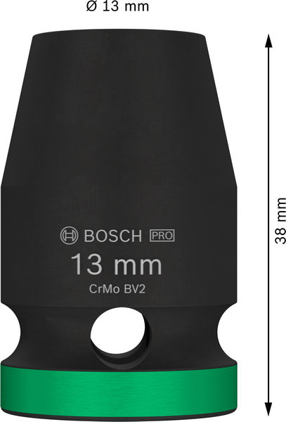 BOSCH PRO Impact Steckschlüsselsatz, 1/2", 13 mm, Standard BOSCH PRO Impact Steckschlüsselsatz, 1/2", 13 mm, Standard