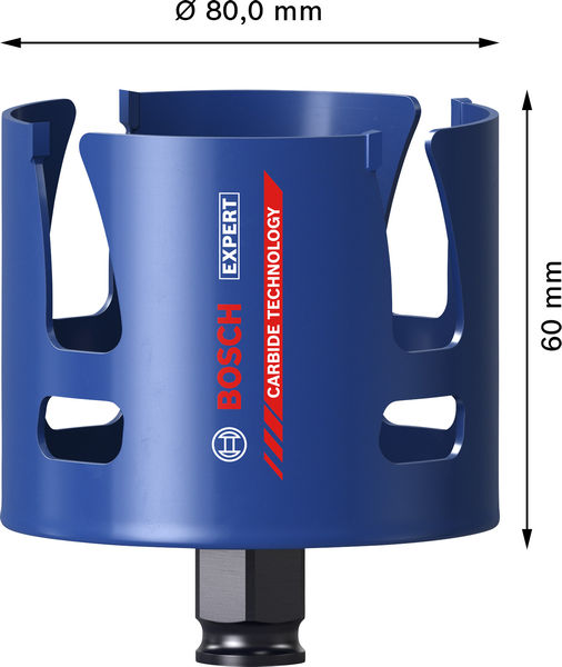BOSCH EXPERT Construction Material Power Change Plus Lochsäge, 80 x 60 mm BOSCH EXPERT Construction Material Power Change Plus Lochsäge, 80 x 60 mm