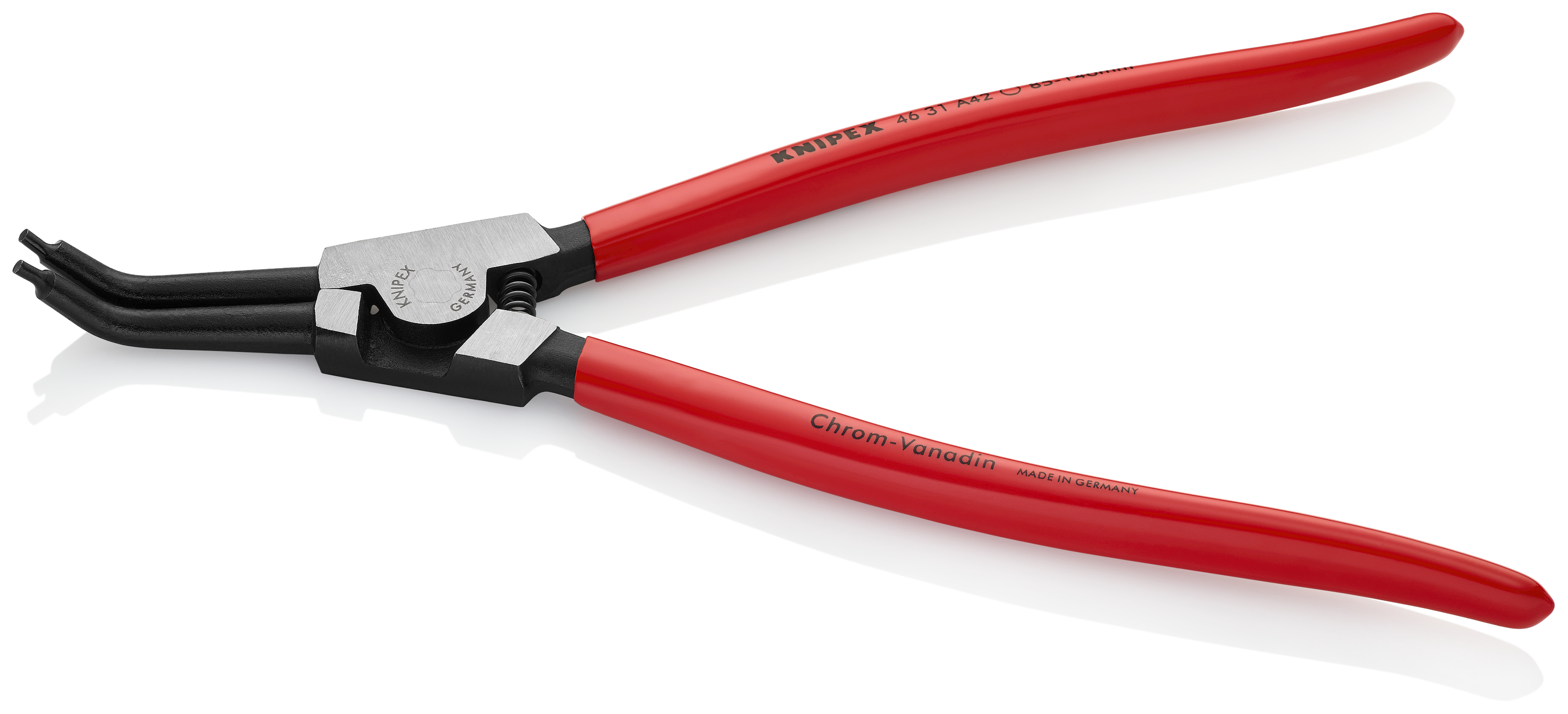 KNIPEX KNIPEX 46 31 A42 Sicherungsringzange für Außenringe auf Wellen 45° gewinkelt 310 mm schwarz atramentiert mit Kunststoff überzogen poliert