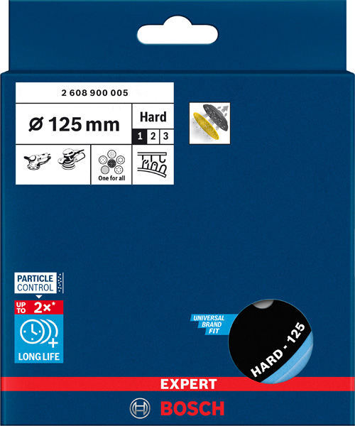 BOSCH EXPERT Universal-Multi-Loch-Schleifteller, 125 mm, hart