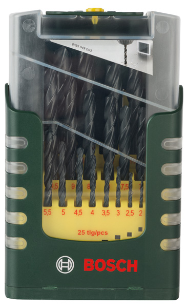 BOSCH 25-teiliges HSS-R-Metallbohrer-Set
