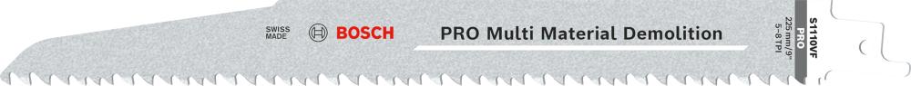BOSCH PRO Multi Material Demolition S1110VF Säbelsägeblatt, 1,6 x 22 x 225 mm, 5-tlg.