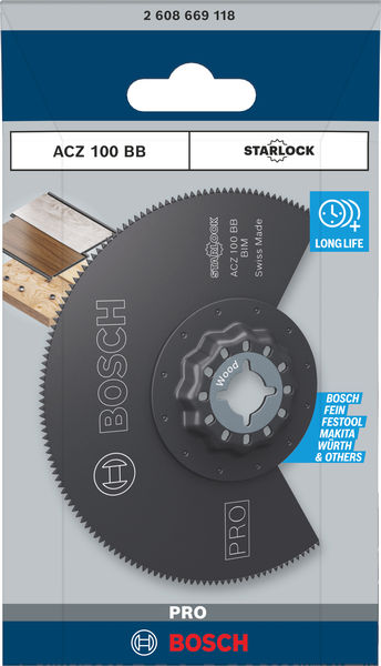 BOSCH PRO ACZ 100 BB Blatt für Multifunktionswerkzeuge, 100 mm