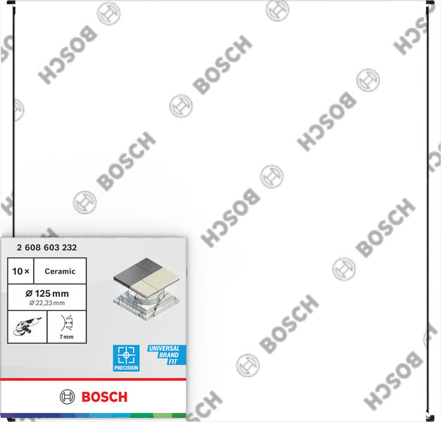 BOSCH Ceramic Trennscheibe, 125 x 7 mm, Bohrung 22,23 mm, 10-tlg.
