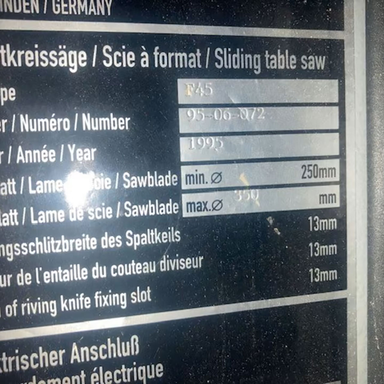 ALTENDORF Formatkreissäge F 45 cats