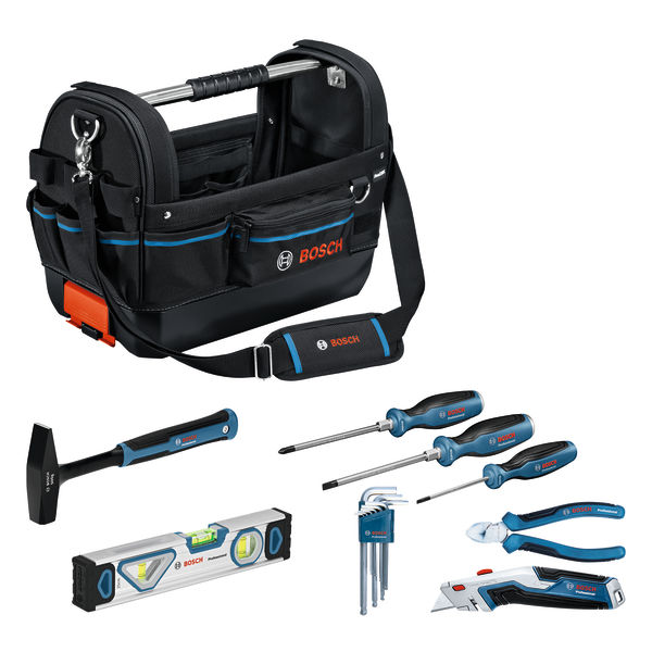 BOSCH GWT 20 und Handwerkzeug-Set, 17-teilig BOSCH GWT 20 und Handwerkzeug-Set, 17-teilig