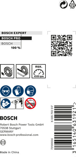 BOSCH PRO Metal clean Scheibenbürste, gerader Schaft, 50 x 0,3 mm BOSCH PRO Metal clean Scheibenbürste, gerader Schaft, 50 x 0,3 mm