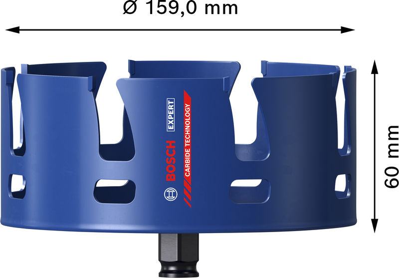 BOSCH EXPERT Construction Material Power Change Plus Lochsäge, 159 x 60 mm BOSCH EXPERT Construction Material Power Change Plus Lochsäge, 159 x 60 mm