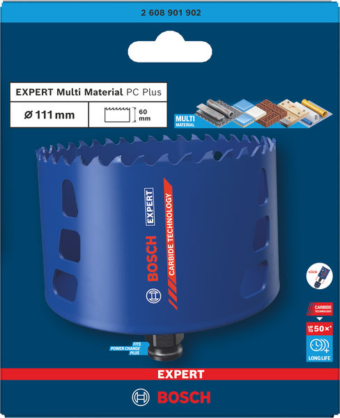 BOSCH EXPERT Multi Material Power Change Plus-Lochsäge, 111 x 60 mm BOSCH EXPERT Multi Material Power Change Plus-Lochsäge, 111 x 60 mm