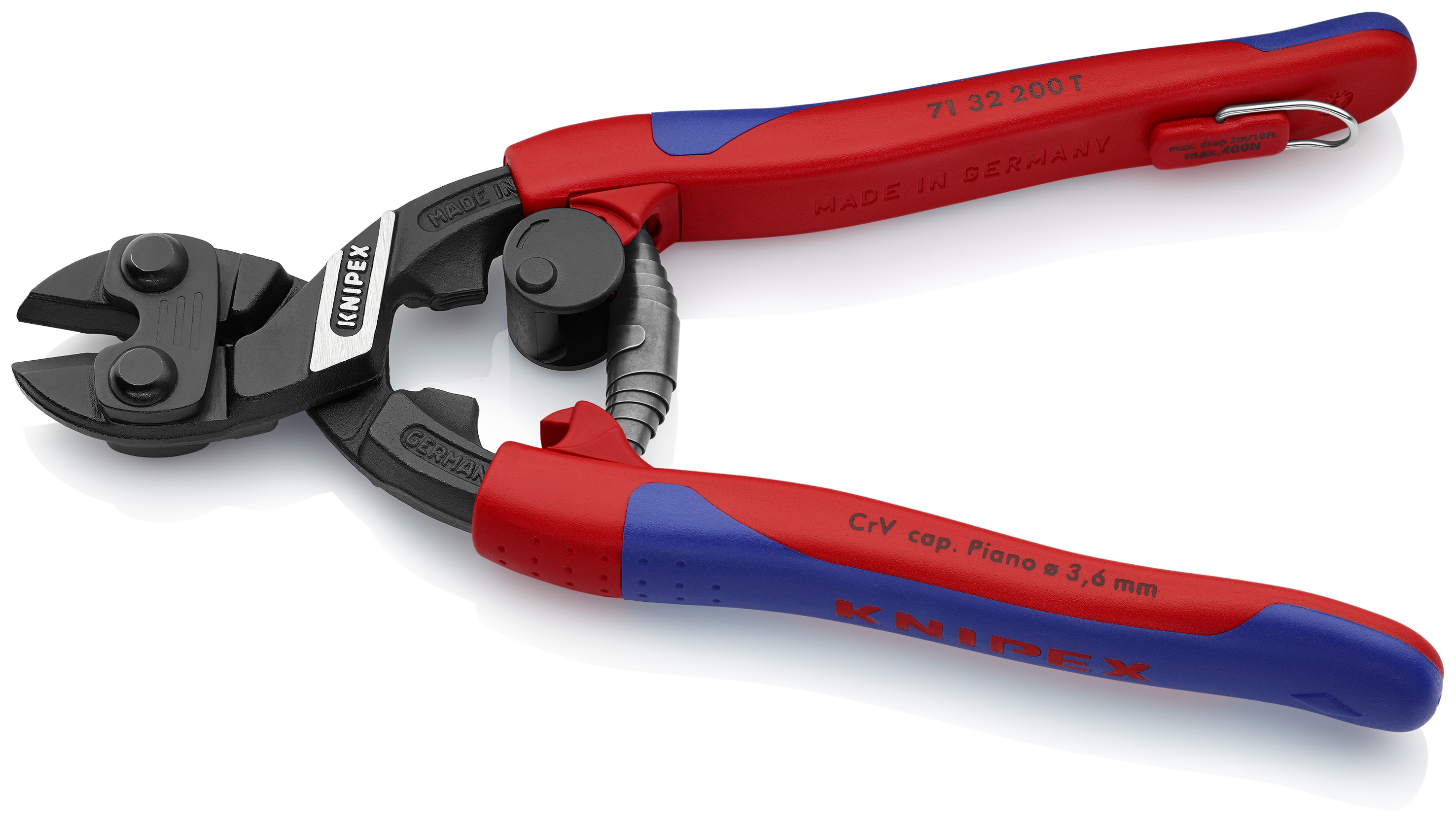 KNIPEX KNIPEX 71 32 200 T CoBolt® Kompakt-Bolzenschneider 200 mm schwarz atramentiert mit schlanken Mehrkomponenten-Hüllen, mit integrierter Befestigungsöse zum Anbringen einer Absturzsicherung KNIPEX KNIPEX 71 32 200 T CoBolt® Kompakt-Bolzenschneider 200 mm schwarz atramentiert mit schlanken Mehrkomponenten-Hüllen, mit integrierter Befestigungsöse zum Anbringen einer Absturzsicherung