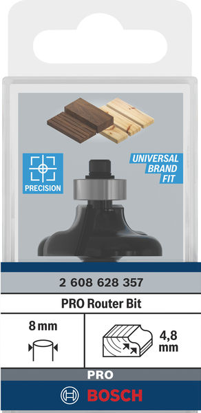 BOSCH PRO Profilfräser, R 4,8, Schaft 8 mm