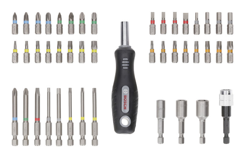 BOSCH Extra Hard Schrauberbit-Set, Auststeller, 44+1-tlg. BOSCH Extra Hard Schrauberbit-Set, Auststeller, 44+1-tlg.