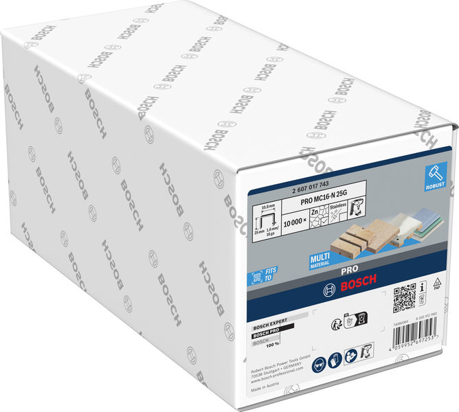 BOSCH PRO MC16-N 25G Kronenklammerr mit mittlerem Rücken, 1,6/16 g, 25 mm