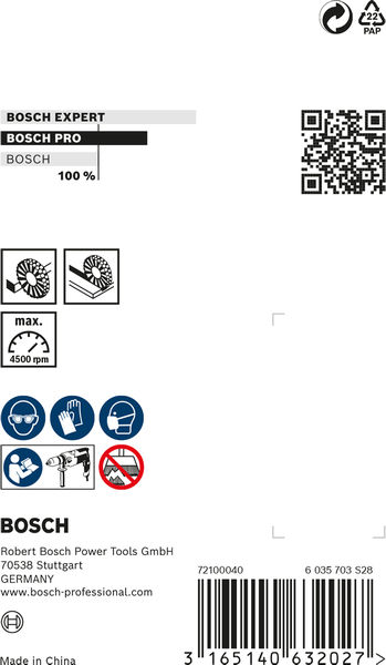BOSCH PRO Stainless Steel clean Scheibenbürste, gerader Schaft, 70 x 0,3 mm BOSCH PRO Stainless Steel clean Scheibenbürste, gerader Schaft, 70 x 0,3 mm